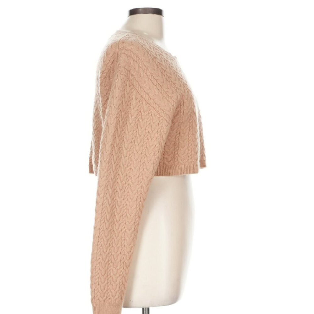 Loveshackfancy Wool Cashmere Cropped Sweater Ligh… - image 4